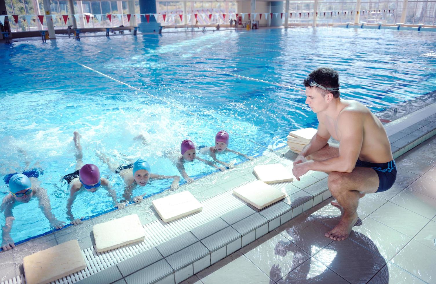 Swimming class view photo