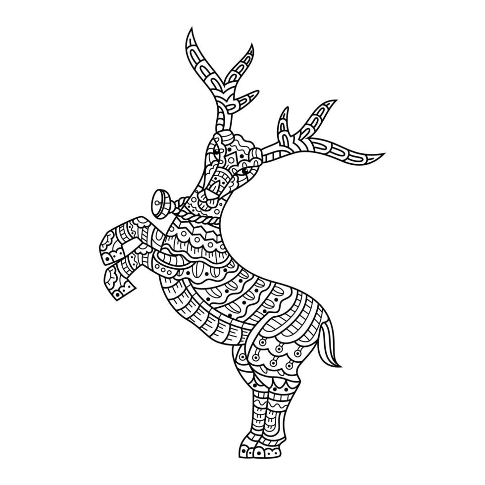 Deer line art vector