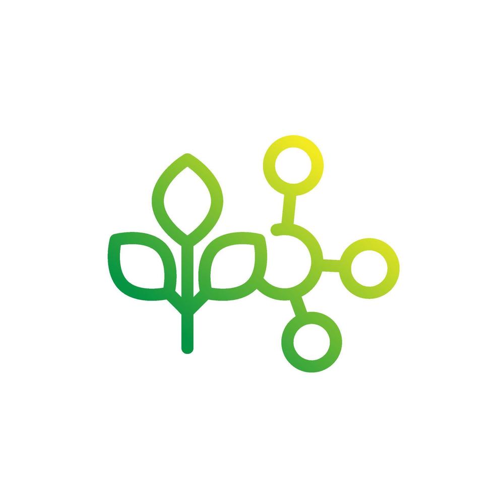 icono de línea de proteína a base de plantas en blanco vector