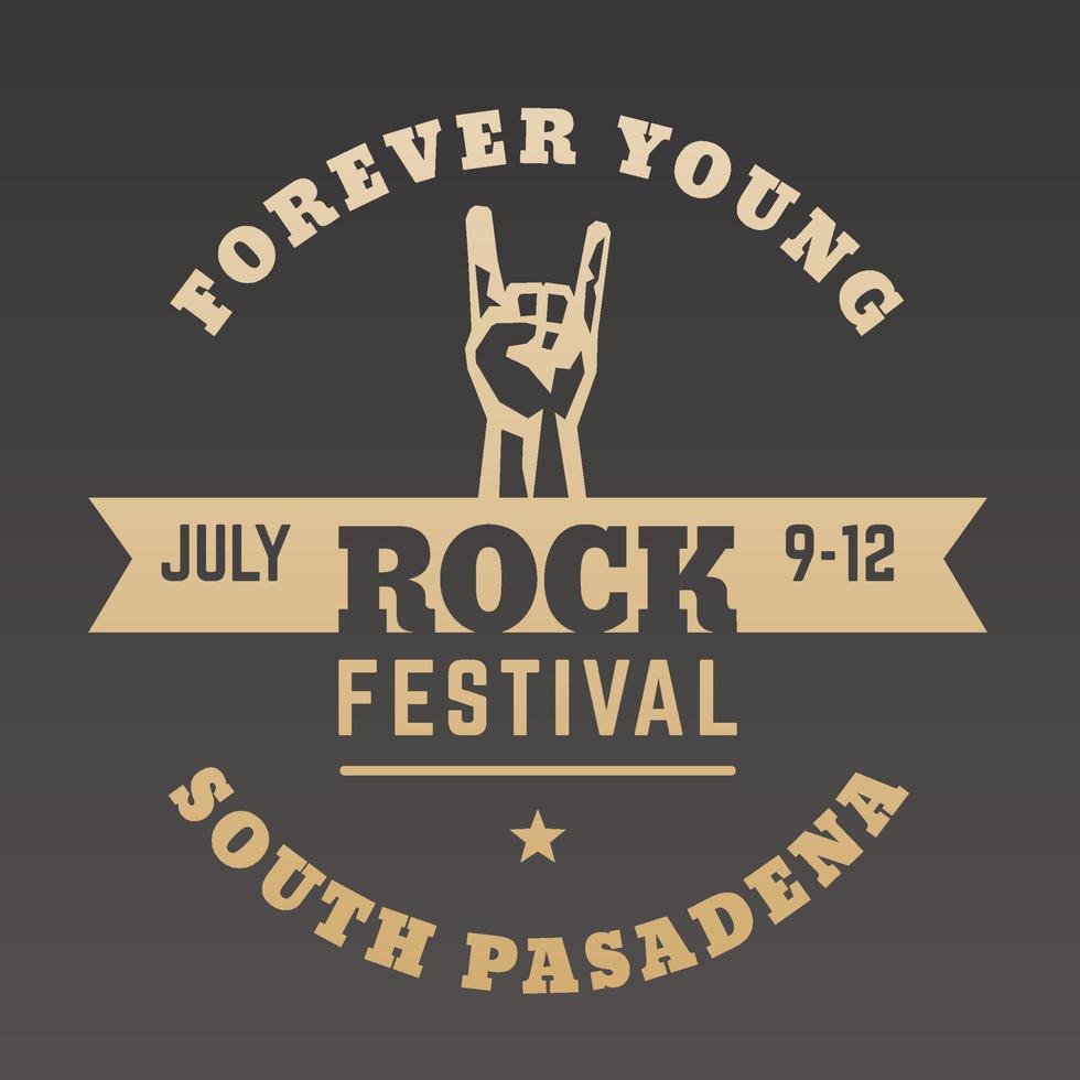 rock festival poster, vector illustration