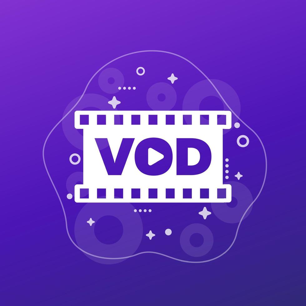 VOD, video on demand vector illustration