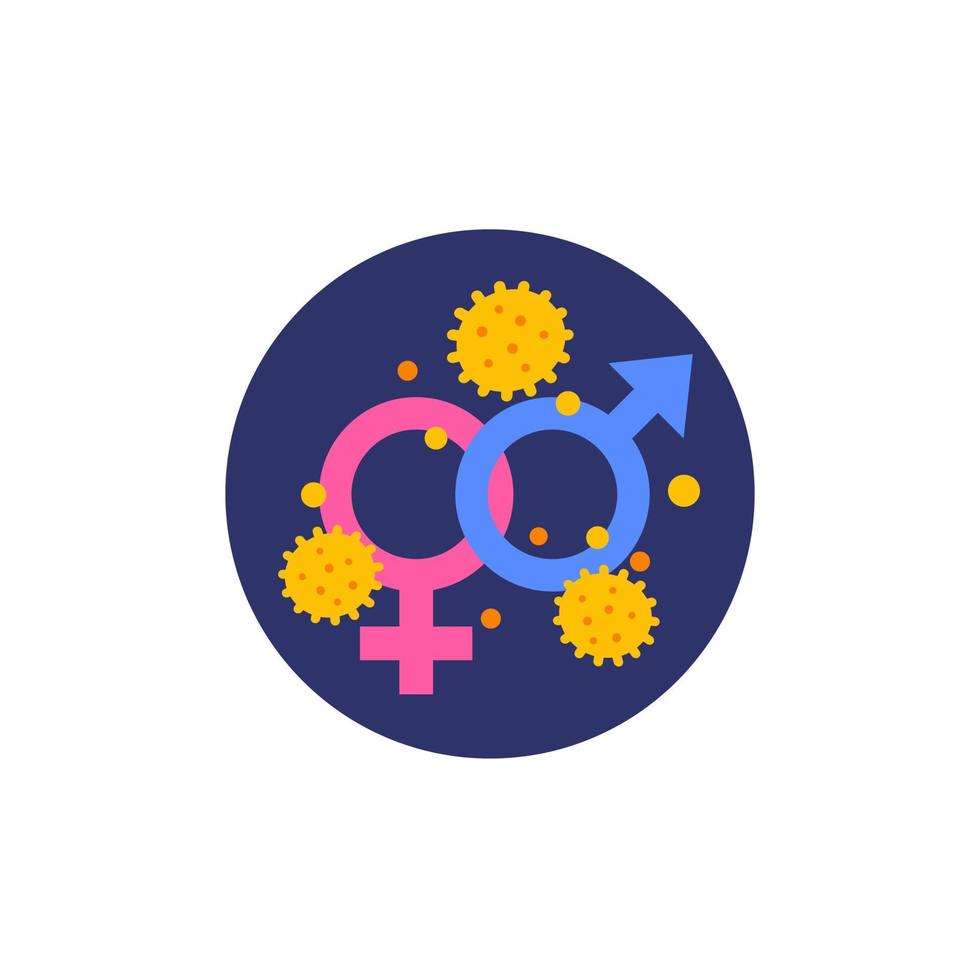 Sexual transmitted disease, STD vector icon