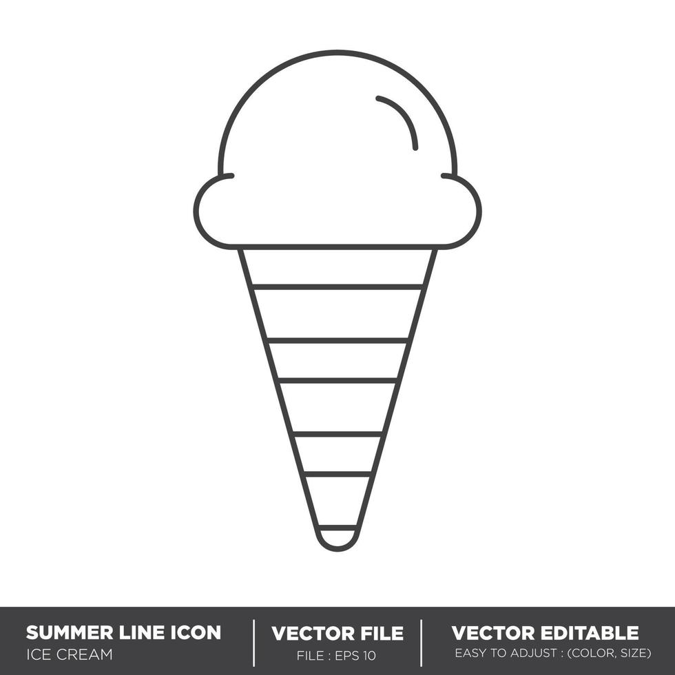 Ice Cream Line Style Icon vector