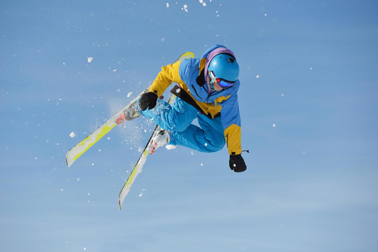 Skier portrait view photo