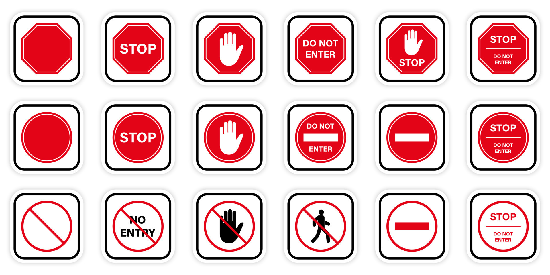 Forbidden sign. Ban icon. Red circle symbol of stop. Prohibited signal.  Vector sign Stock Vector