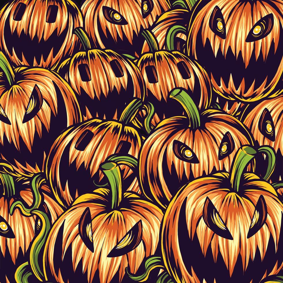 Pumpkin Halloween Theme And Concept Background vector