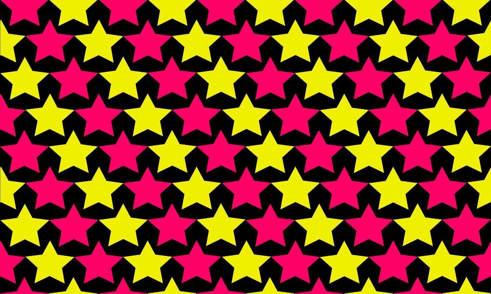 Seamless abstract pattern with geometric star shapes. Vector background design. Blue, yellow on black color. Paper, cloth, fabric, dress, napkin, printing, gift, present, new year, Christmas concepts.