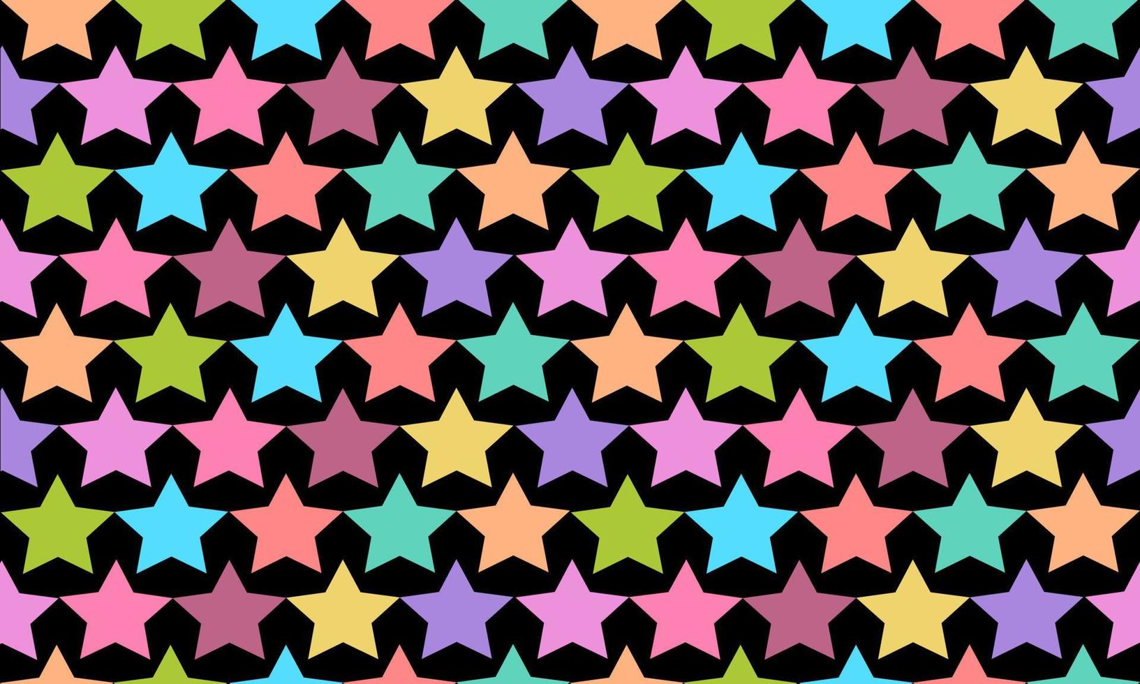 Seamless abstract pattern with geometric multicolor star shapes. Vector background design. Paper, cloth, fabric, dress, napkin, printing, gift, present, new year, Christmas concepts.