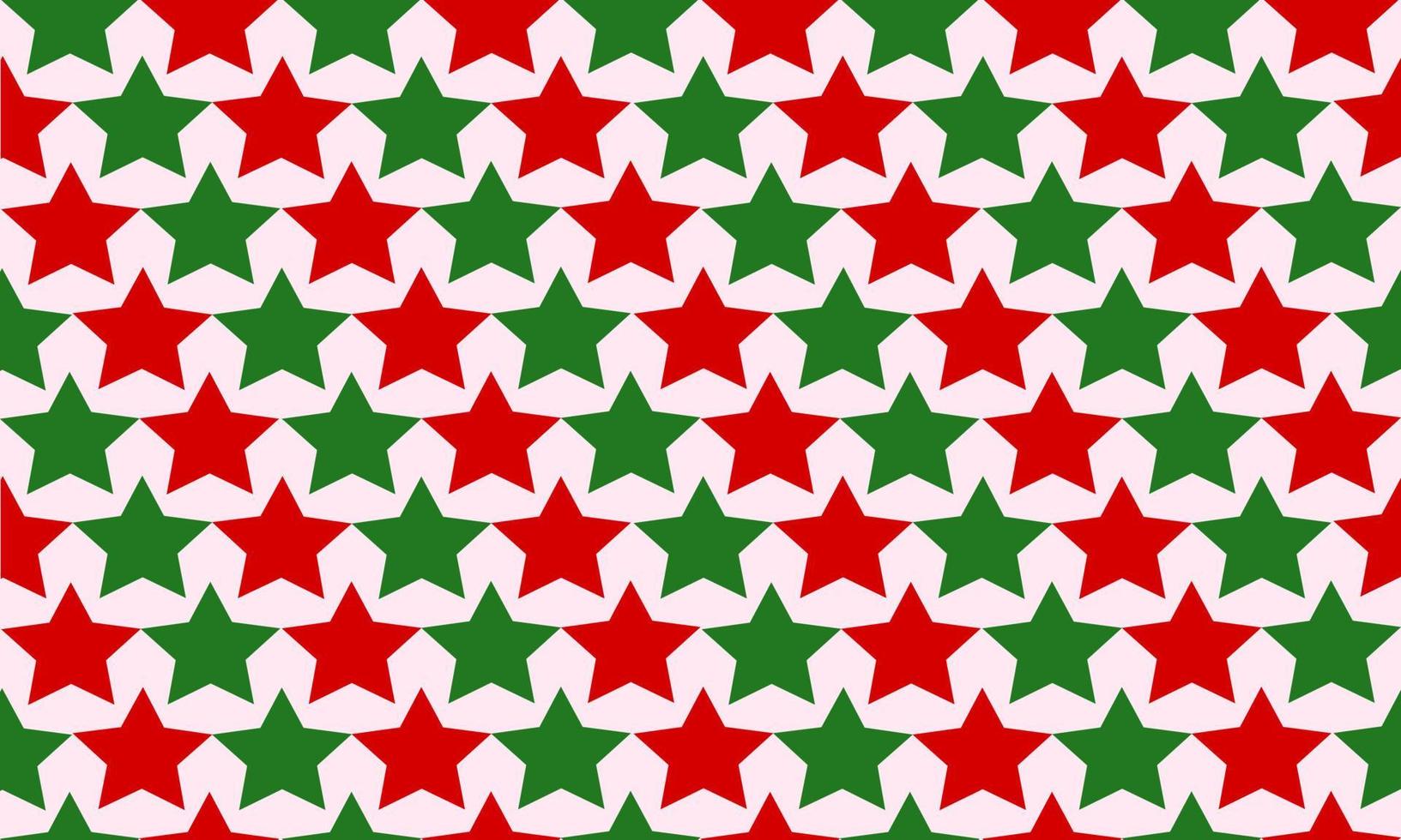 Seamless abstract pattern with geometric red and green stars shape. Vector background design. Paper, cloth, fabric, cloth, dress, napkin, printing, gift, present, Christmas, new year, wrapping concept