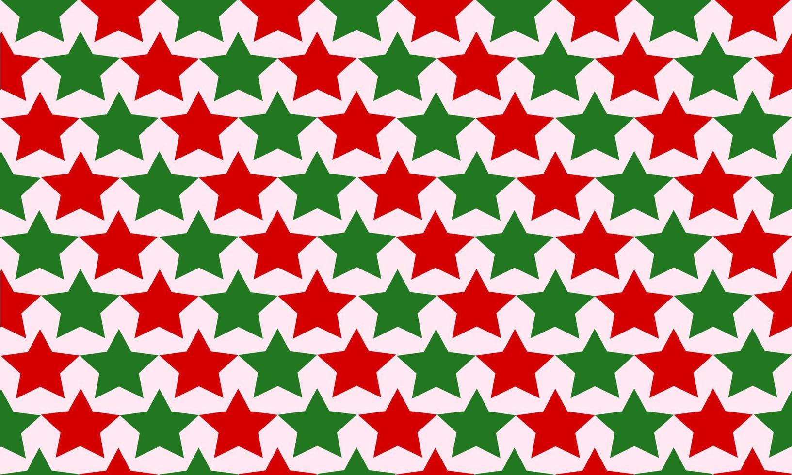 Seamless abstract pattern with geometric red and green stars shape. Vector background design. Paper, cloth, fabric, cloth, dress, napkin, printing, gift, present, Christmas, new year, wrapping concept