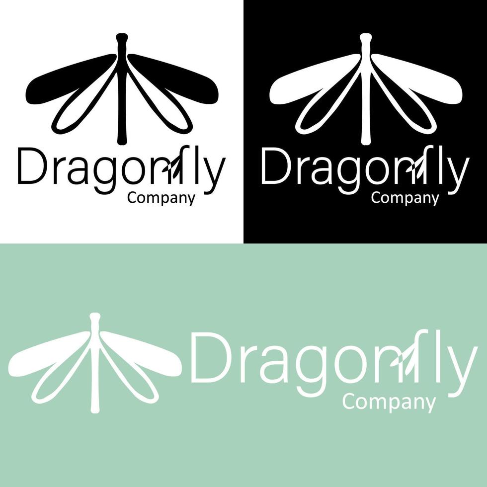 Dragonfly logo vector illustration isolated on background