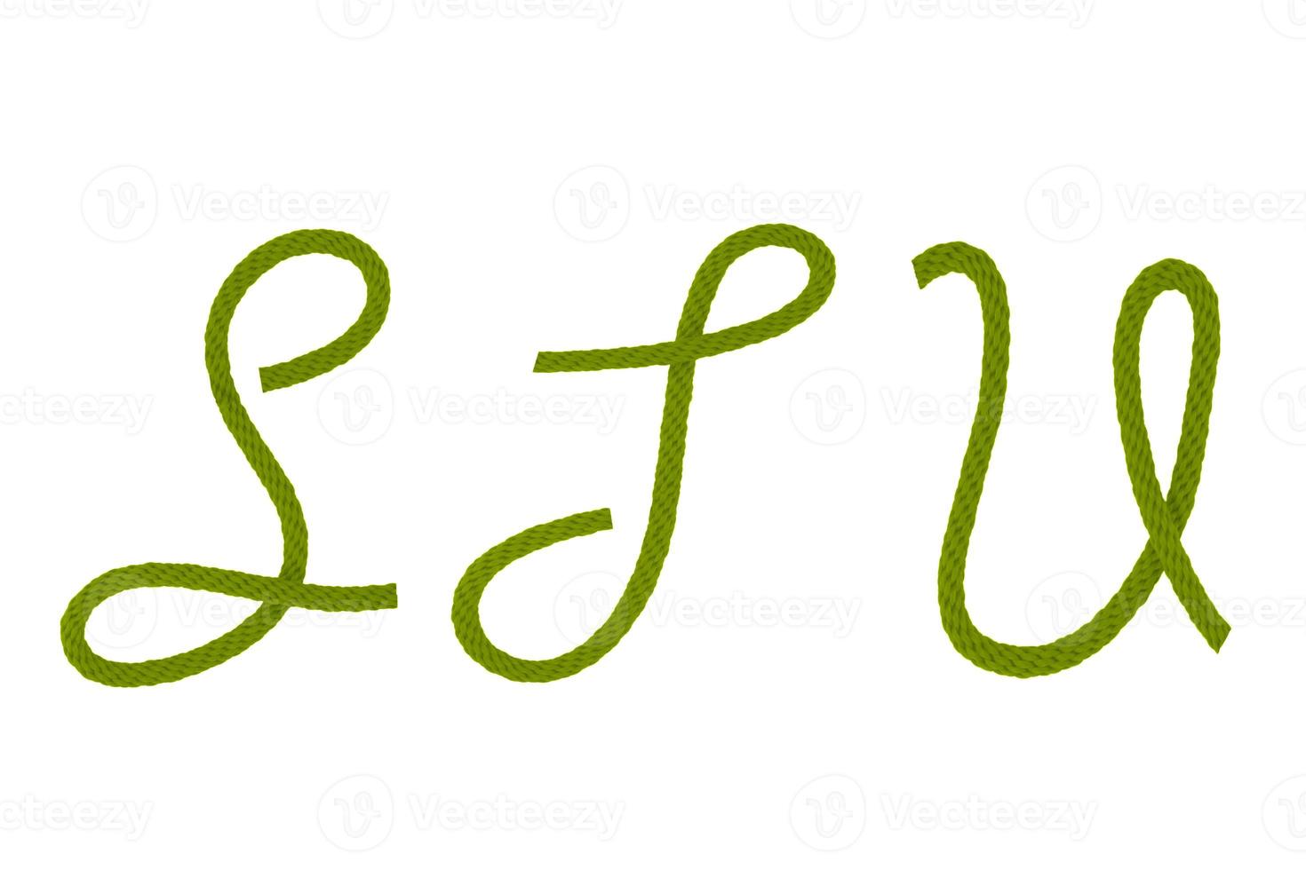 Green fiber rope S,T,U photo