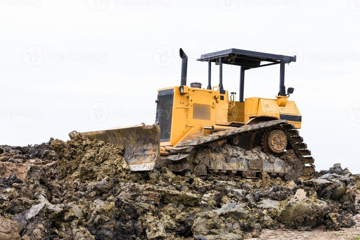 excavadora en obra foto