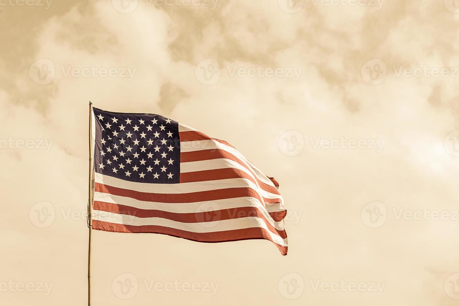 Flag of United States of America US agent smoke photo