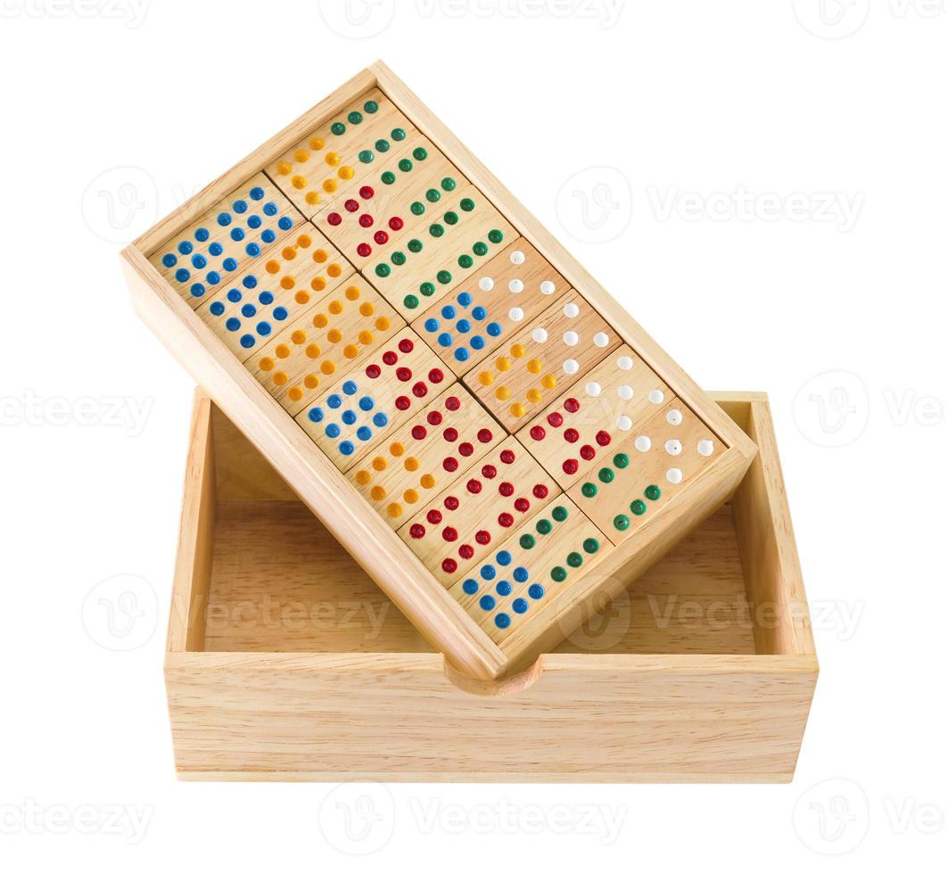 Wooden Domino in box photo