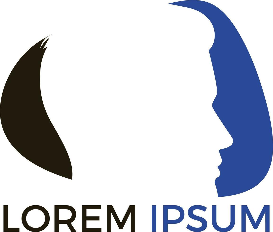 Vector human resources logo design. Man head, people symbol.