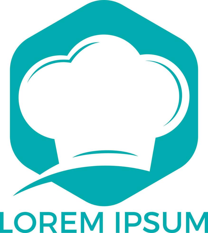 Chef logo design. Cook hat icon. Vector symbol for menu restaurant cafe bistro.