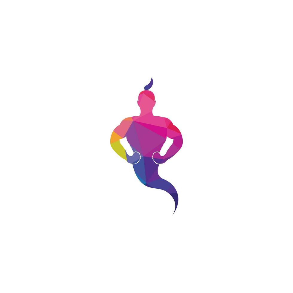 Genie Logo Design. Magic Fantasy genie concept logo. vector
