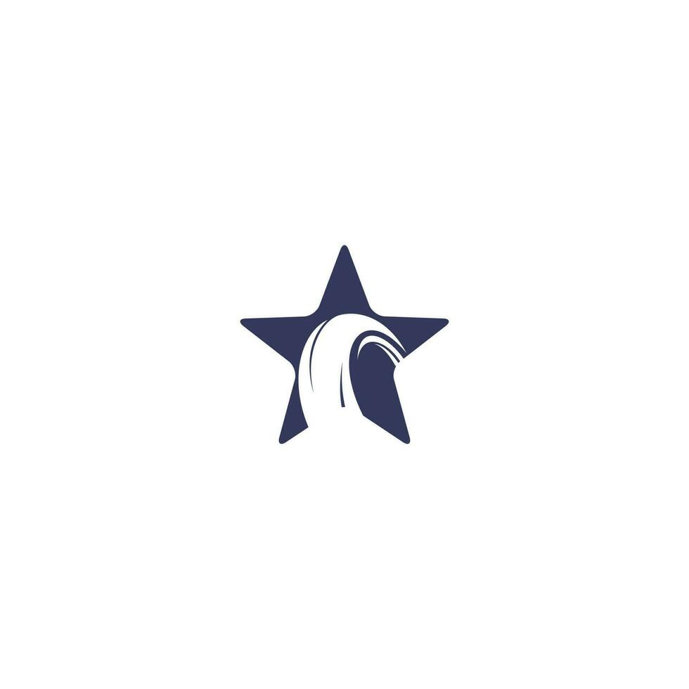 Star Tyre company or tyre shop vector logo design.