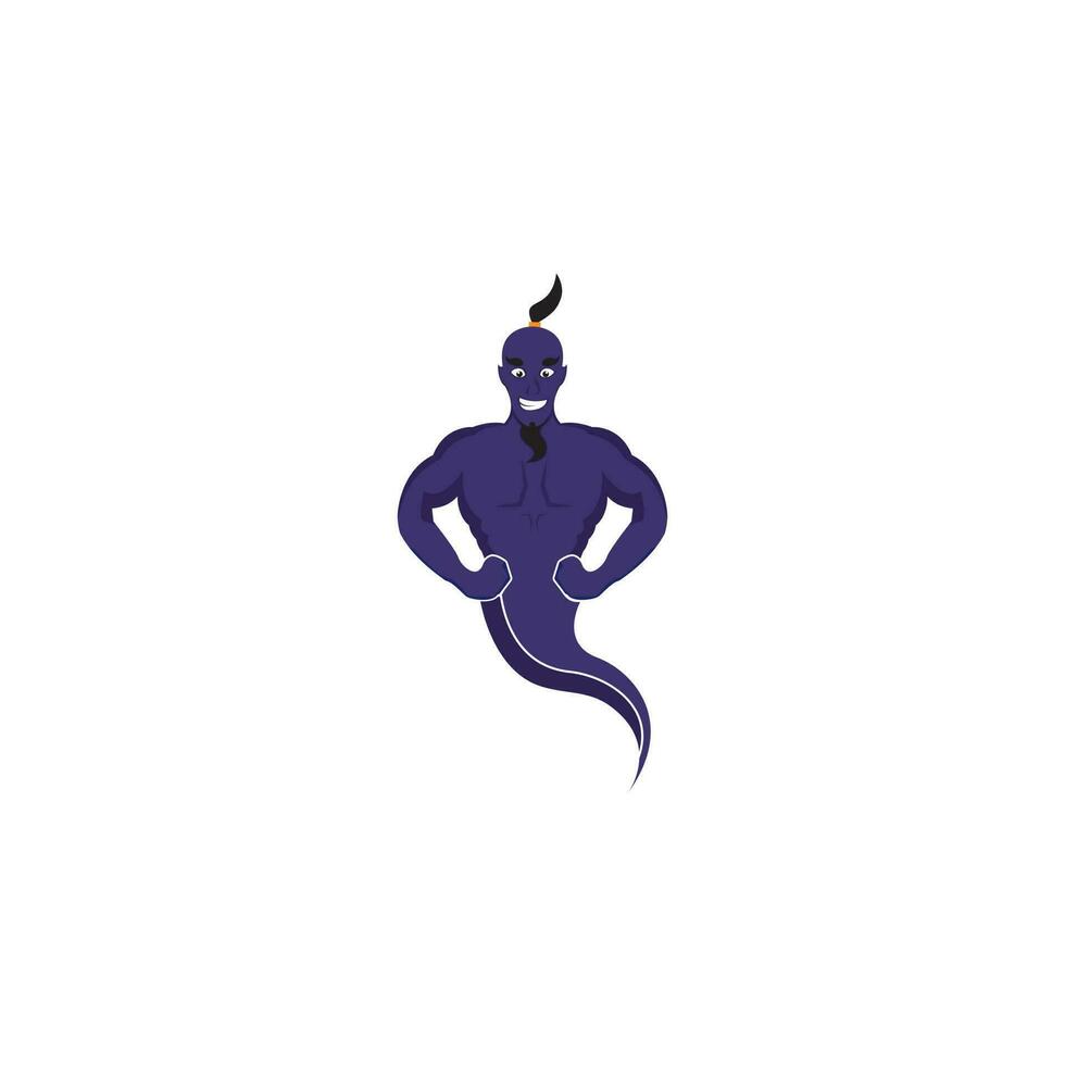 Genie Logo Design. Magic Fantasy genie concept logo. vector