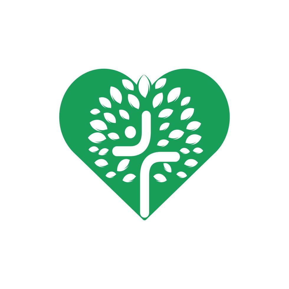 corazón abstracto y árbol cruz religiosa símbolo icono vector diseño.