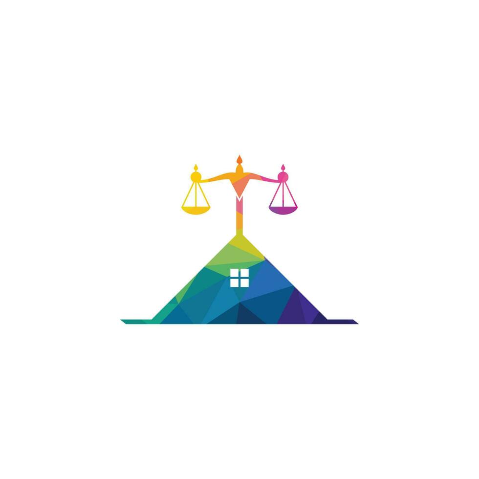 Real estate law vector logo design.