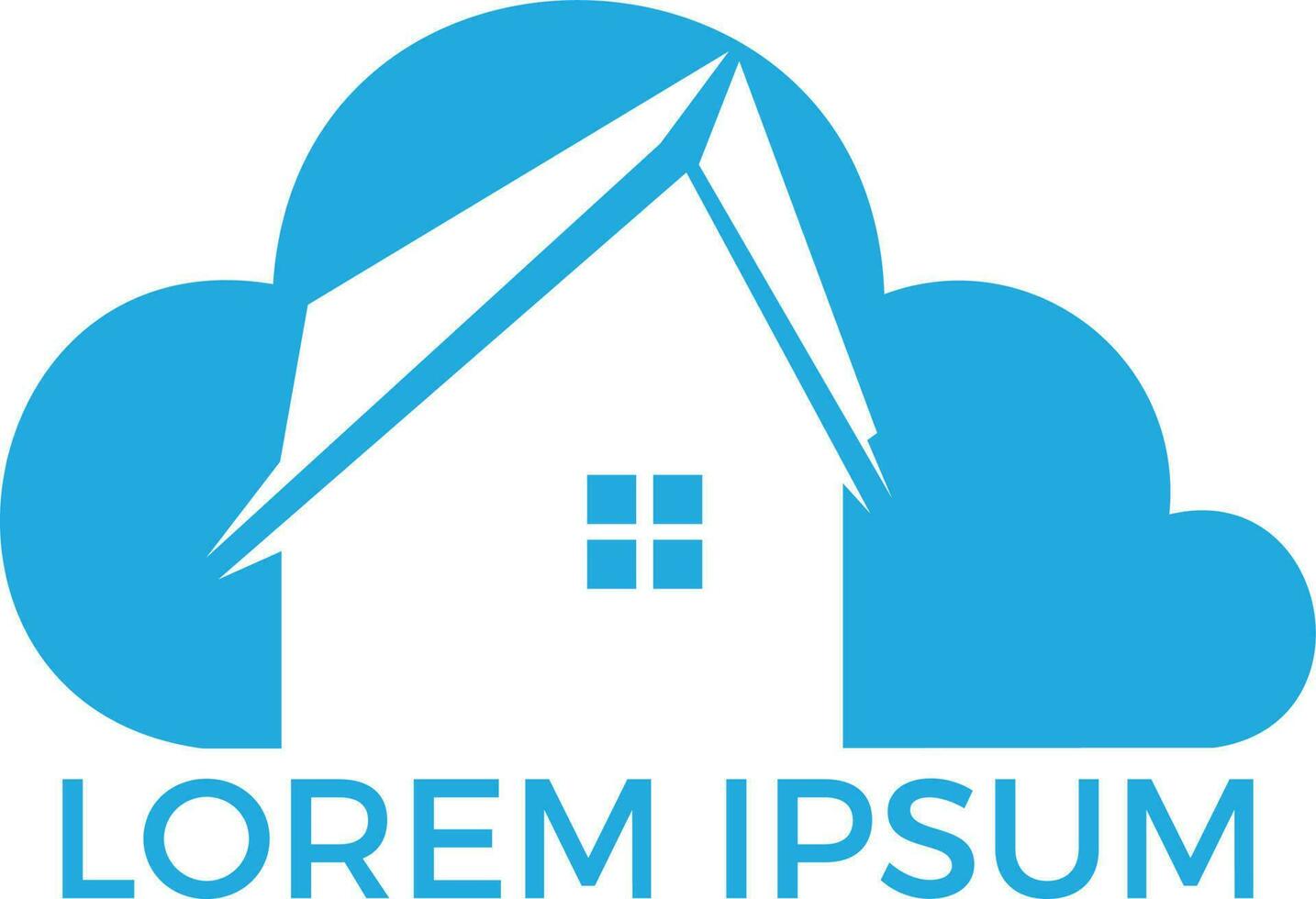 Modern cloud home vector design. Cloud storage home vector logo.
