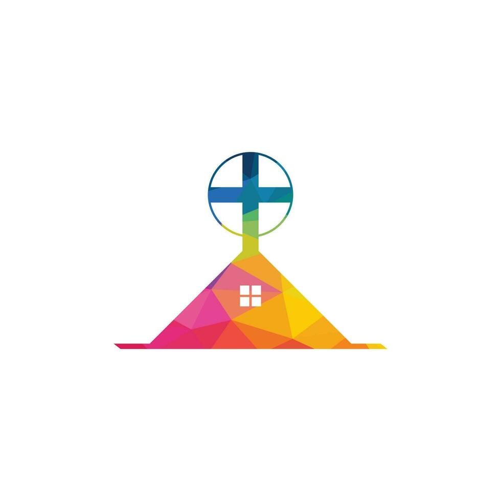 diseño del logotipo vectorial de la iglesia doméstica. vector