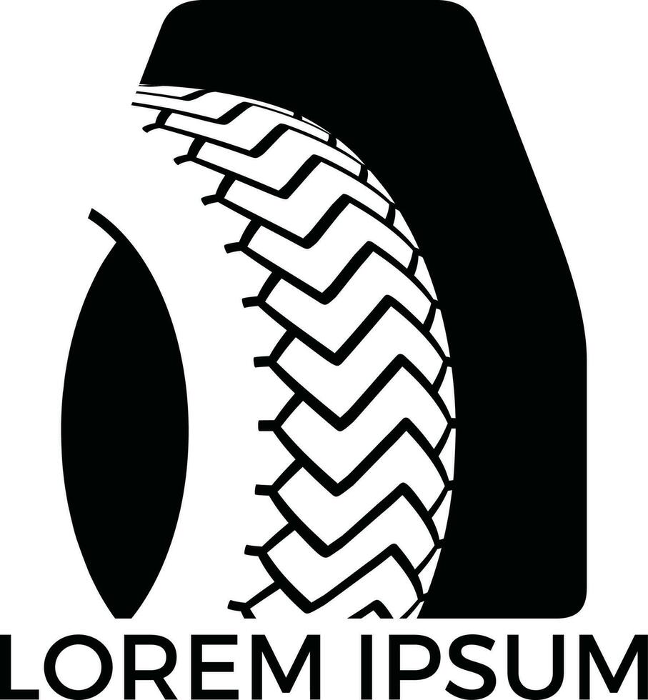 un diseño de logotipo de rueda de coche con logotipo de letra. diseño del logotipo vectorial de la empresa de neumáticos o de la tienda de neumáticos. vector