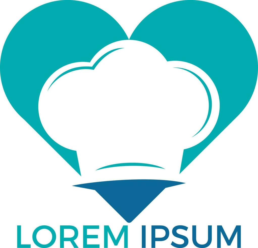 Chef logo design. Cook hat icon. Vector symbol for menu restaurant cafe bistro.