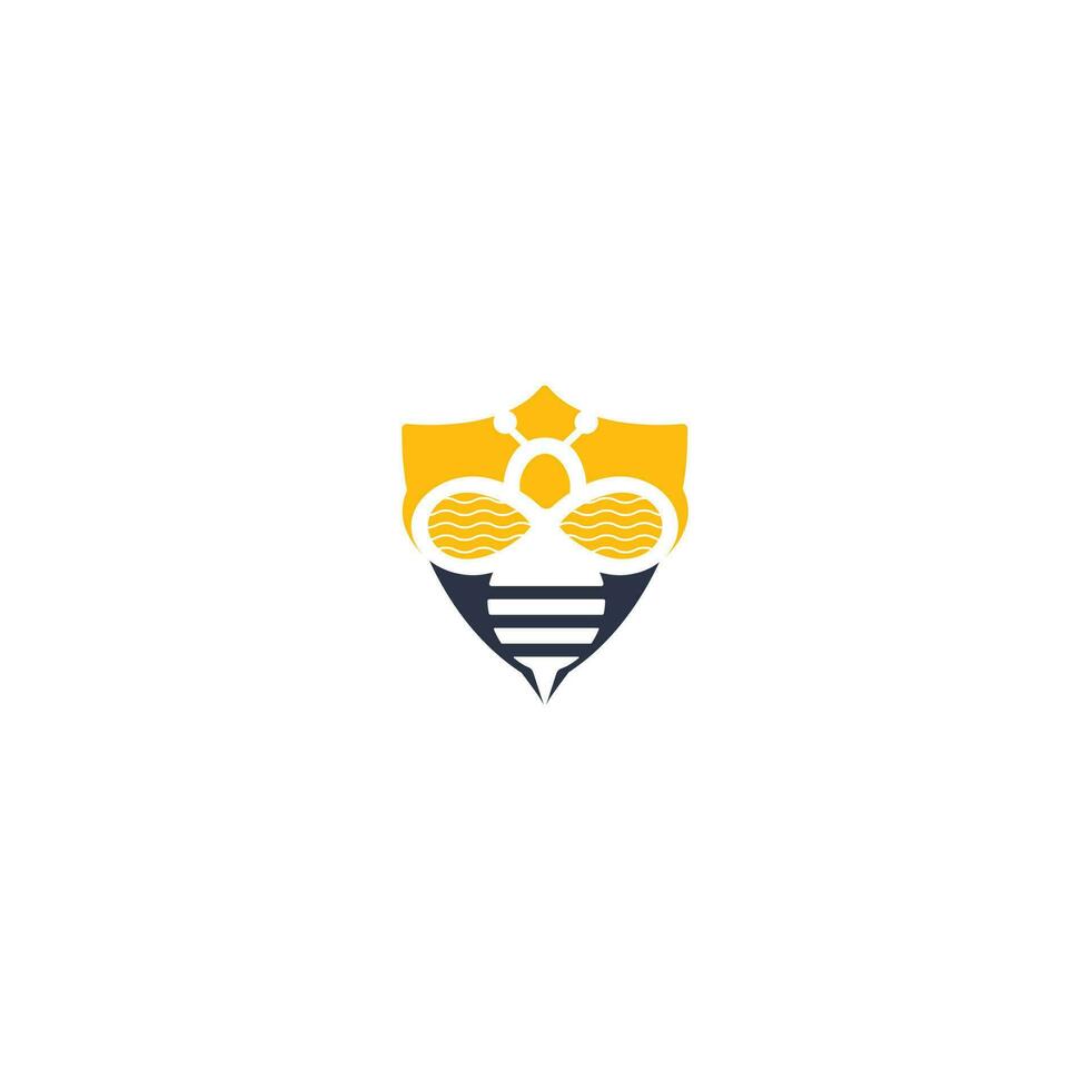 Bee Logo design, bee logo, Concept for honey package design. Bee Logo Template vector icon illustration design.