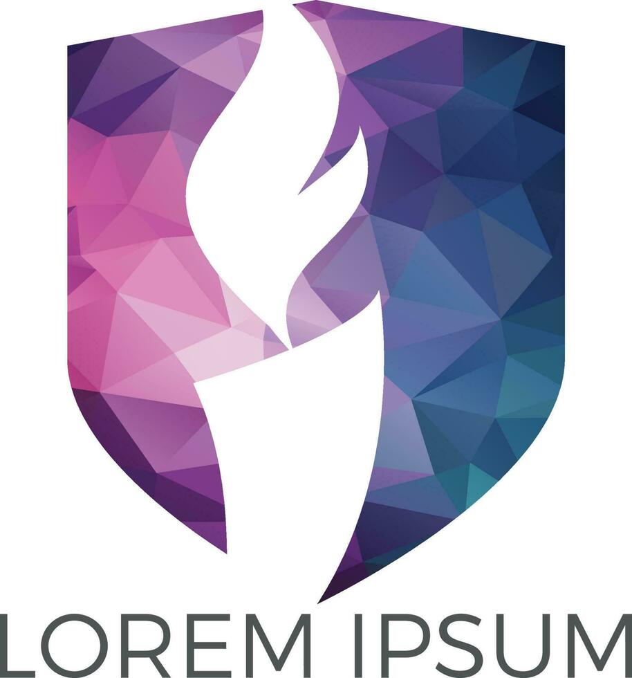 candle logo design. Natural gas business company modern trendy fresh energy abstract symbol design. vector