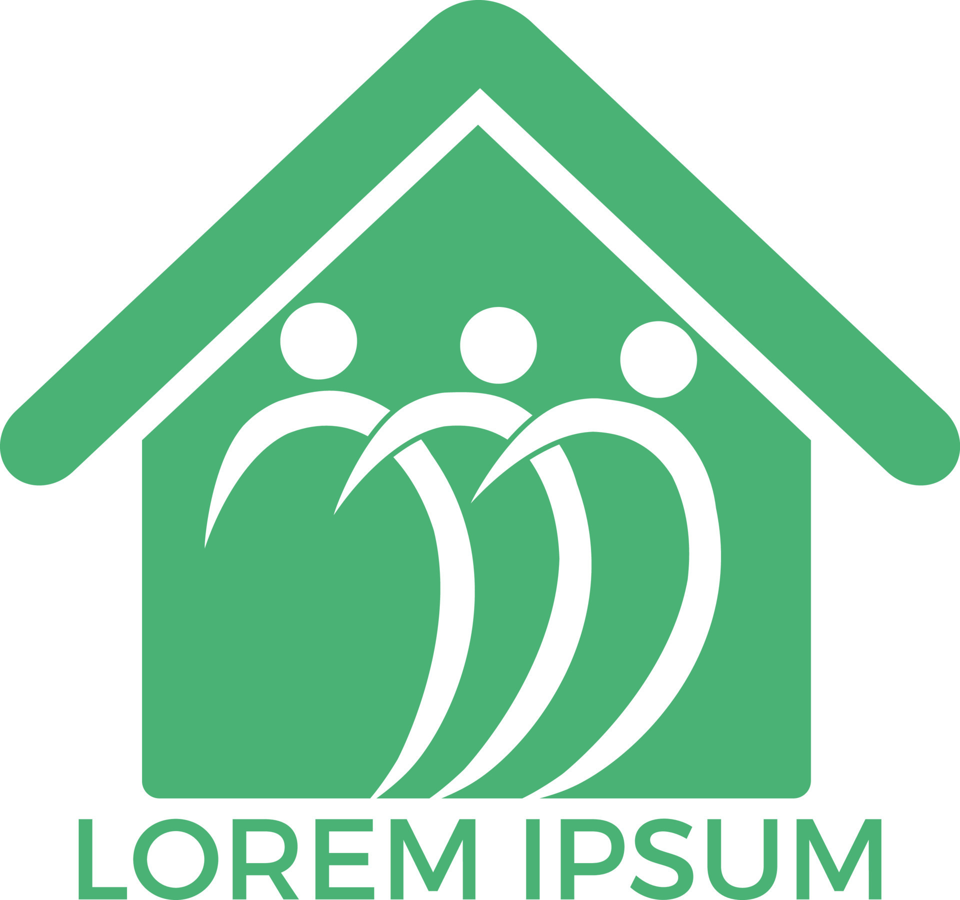 Community home logo. Adoption and community care center. 11822118 Vector Art at Vecteezy