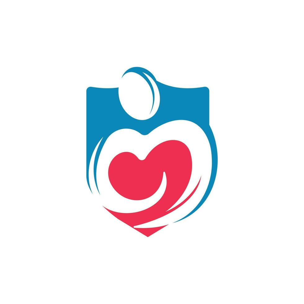 Charity Group logo design concept. People Care logo design. vector