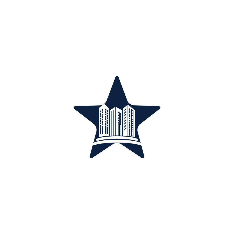 Star Real estate vector logo design. Building and star logo design