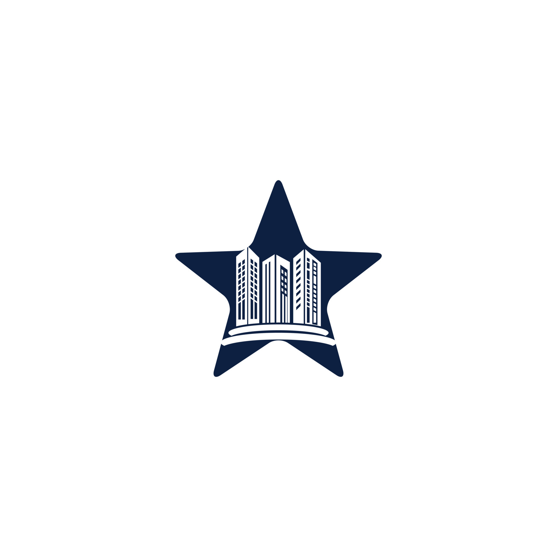 Star Real estate vector logo design. Building and star logo design