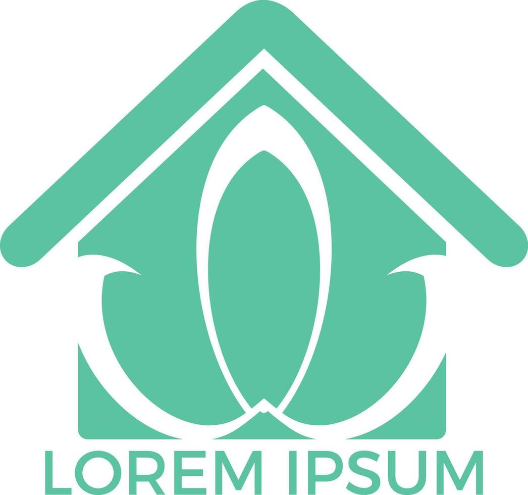 Spa home logo lotus wellness salon and business spa logo. Business spa logo massage healthy design template concept. vector