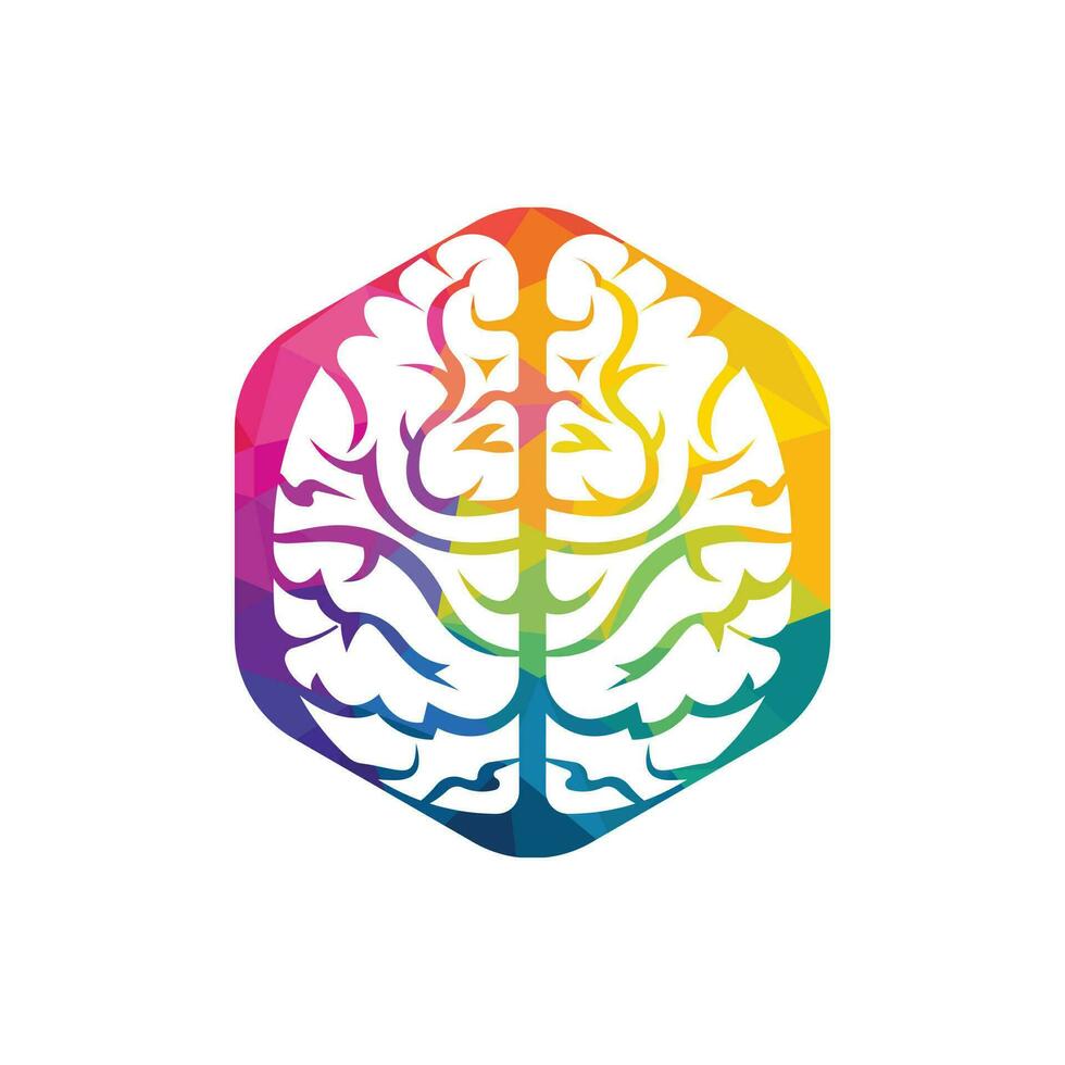 Think idea concept. Brainstorm power thinking brain Logotype icon. vector