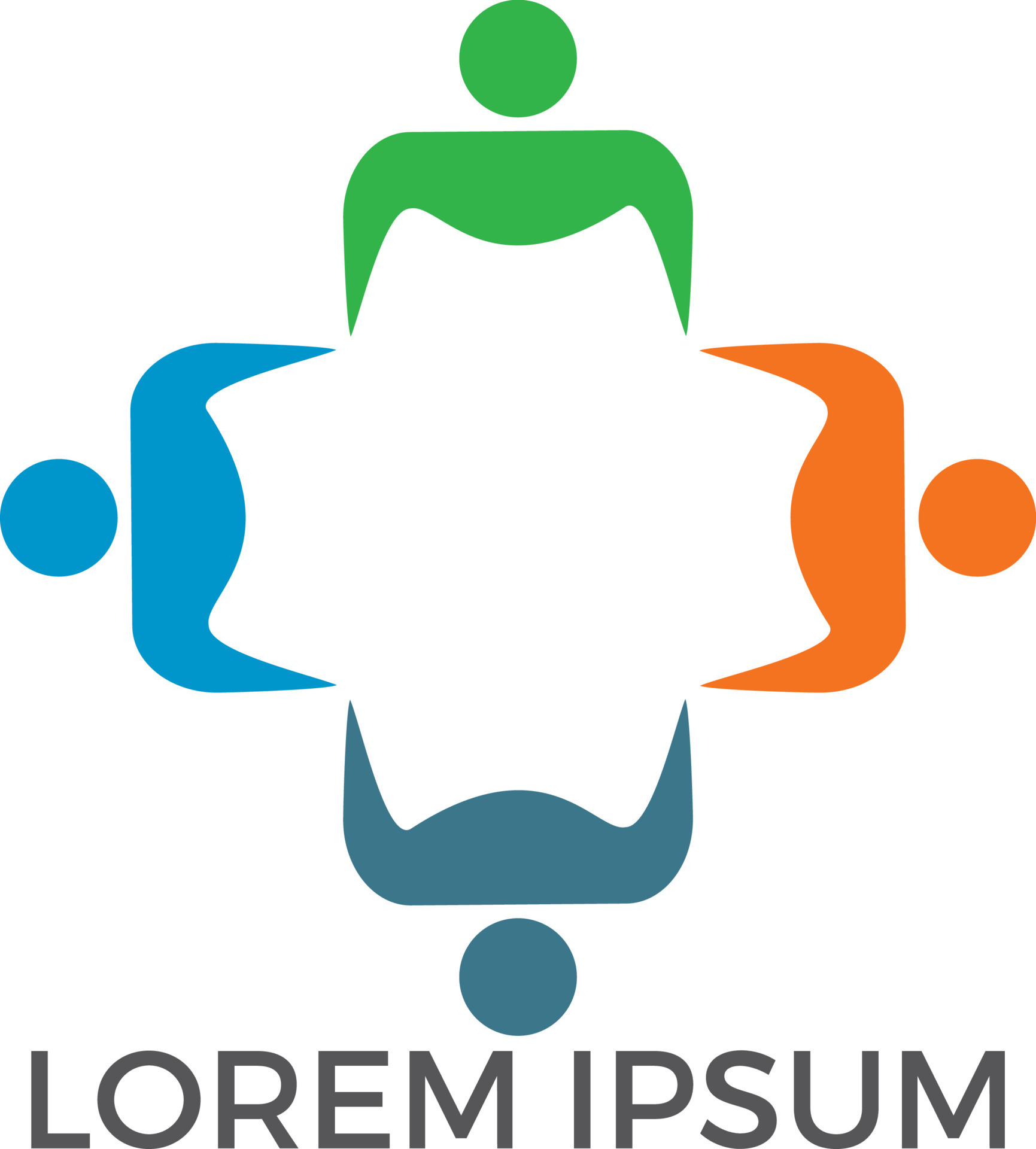 Human Character group and team vector logo design. Business and