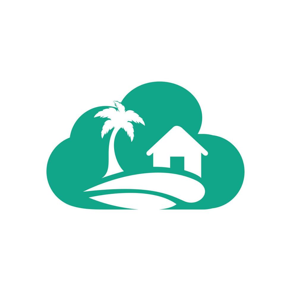 Beach House Logo Design. Beach Resort Logo Design. vector