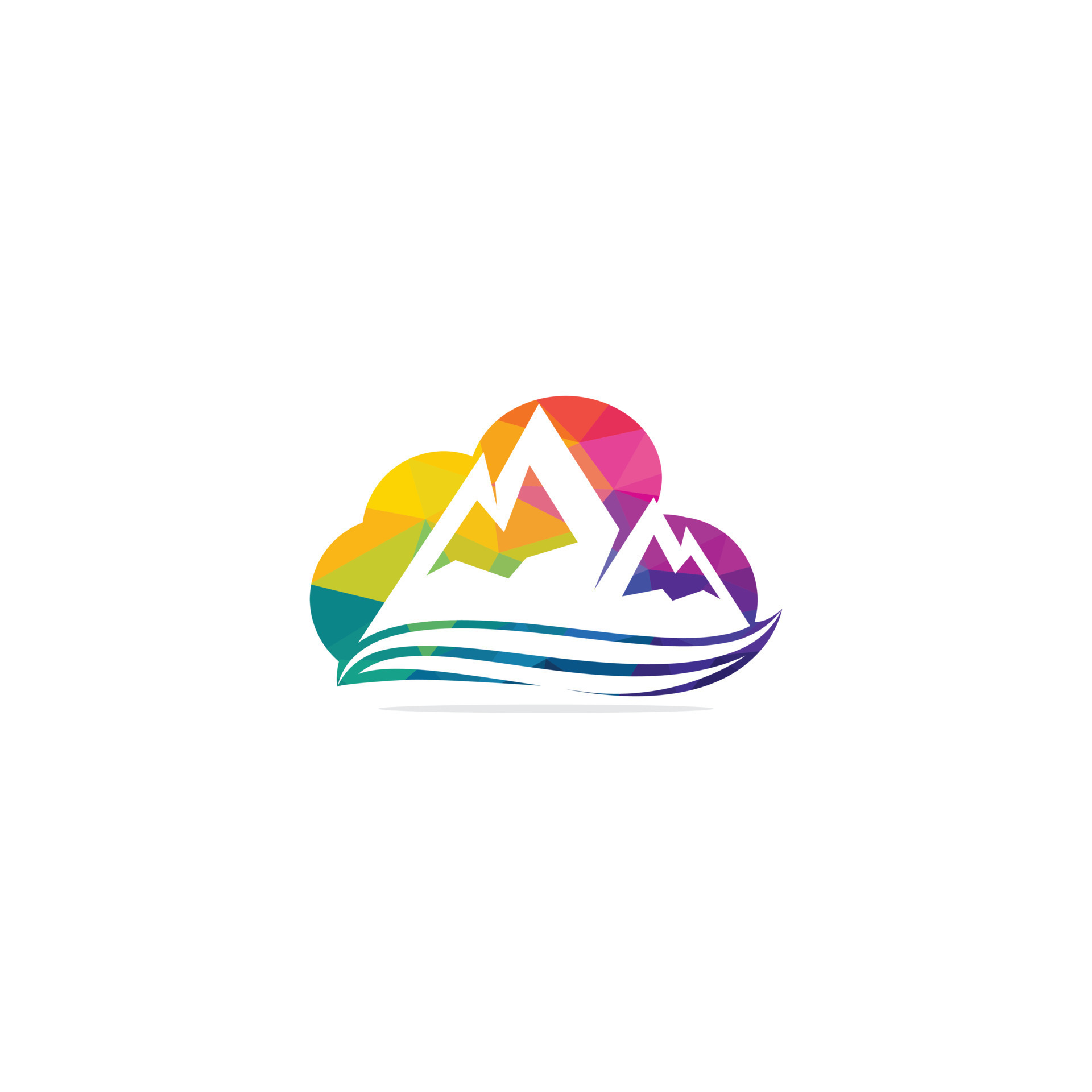 Vector mountain and outdoor adventures logo design. Mountains logo ...