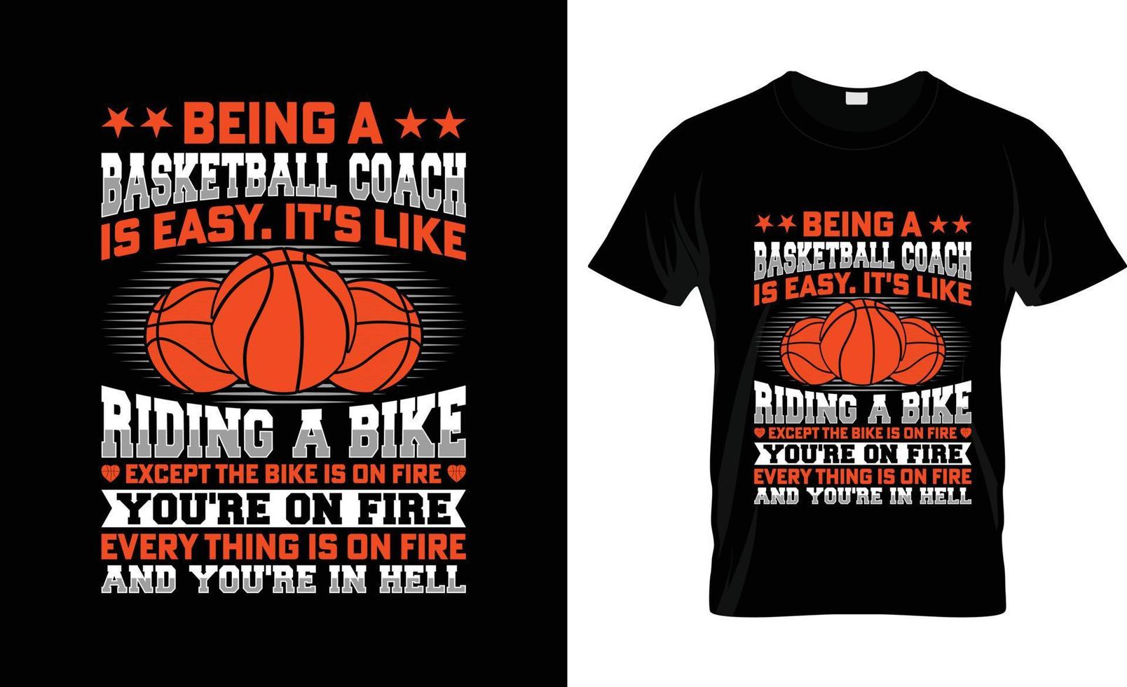 ser entrenador de baloncesto es fácil de diseñar camisetas de baloncesto, eslogan de camisetas de baloncesto y diseño de ropa, tipografía de baloncesto, vector de baloncesto, ilustración de baloncesto
