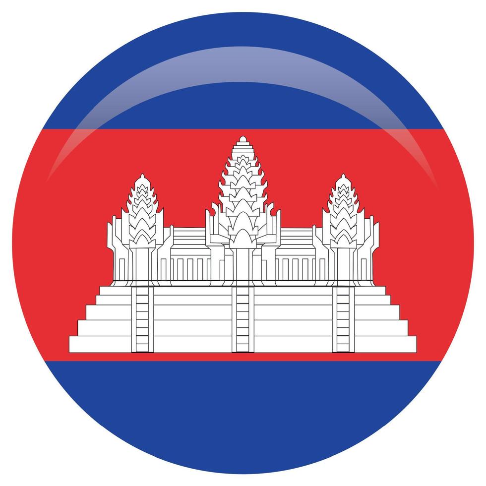 bandera de camboya. dimensiones precisas, proporciones de elementos y colores vector