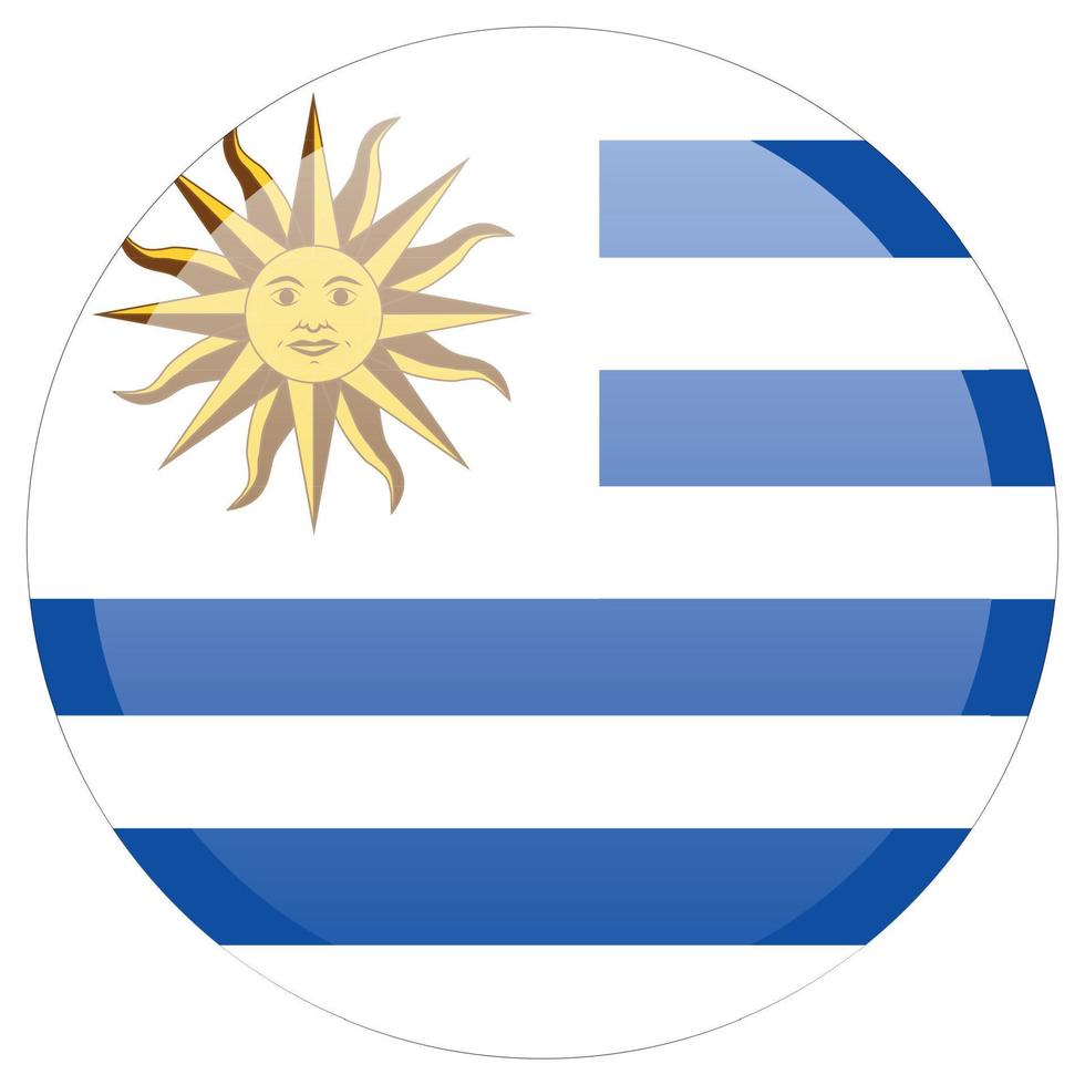 original and simple Uruguay flag isolated in official colors and Proportion Correctly. vector