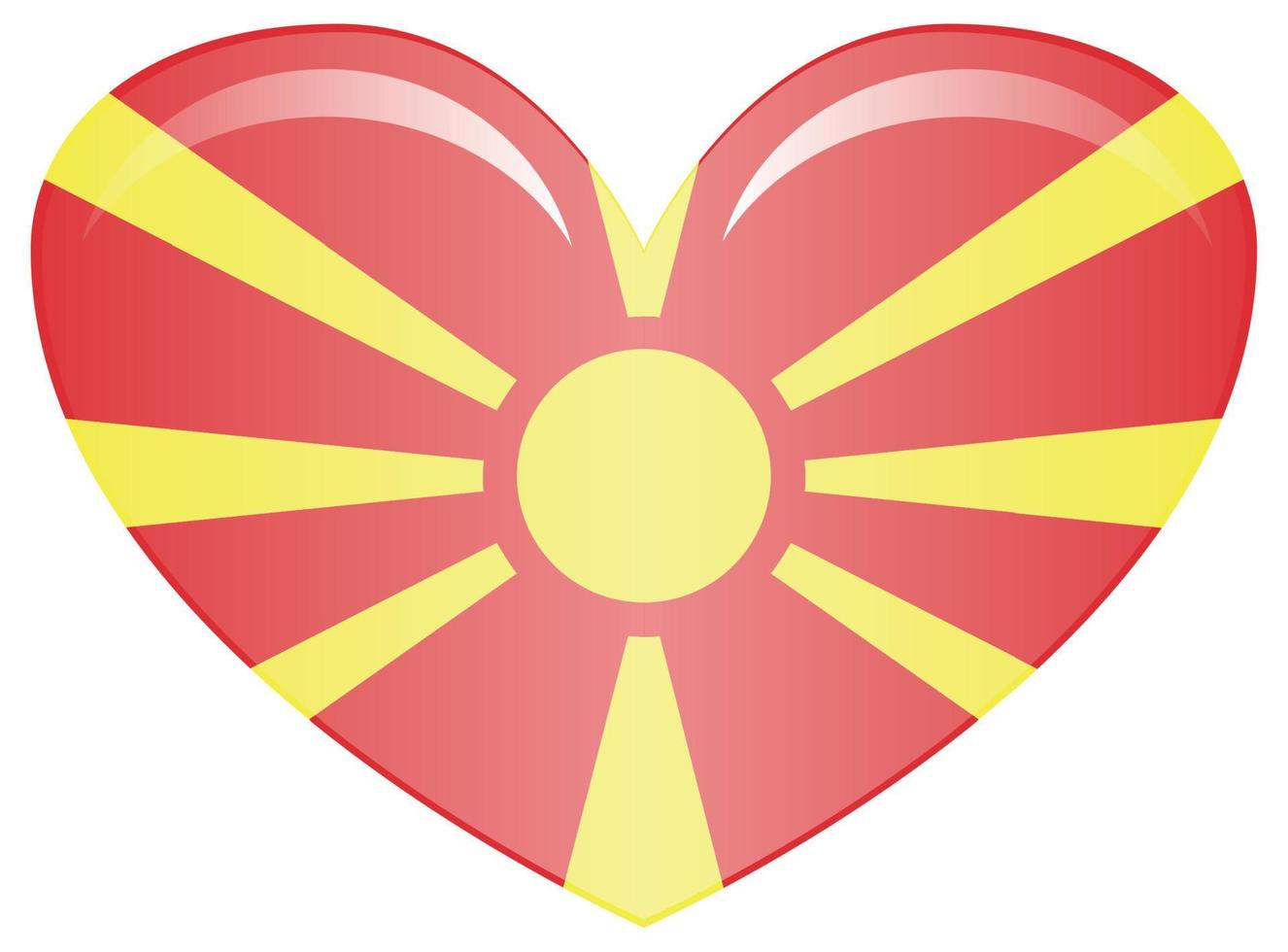 Ilustración de vector de bandera de macedonia. bandera nacional de macedonia.