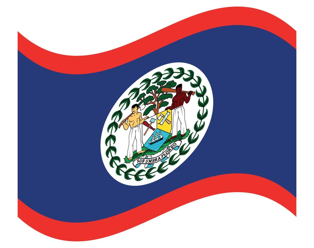 Flag of Belize. Accurate dimensions, element proportions and colors vector