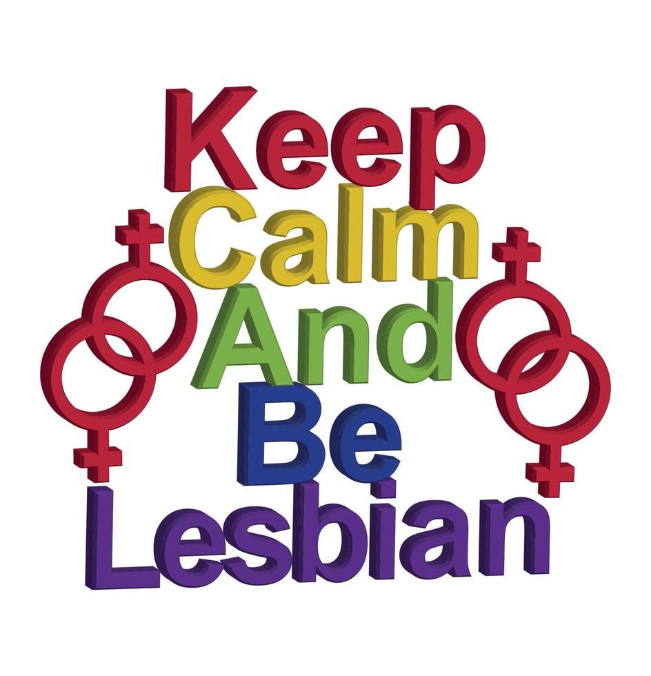 LGBT concept, motivating phrase in the colors of the rainbow. Keep calm and be yourself vector