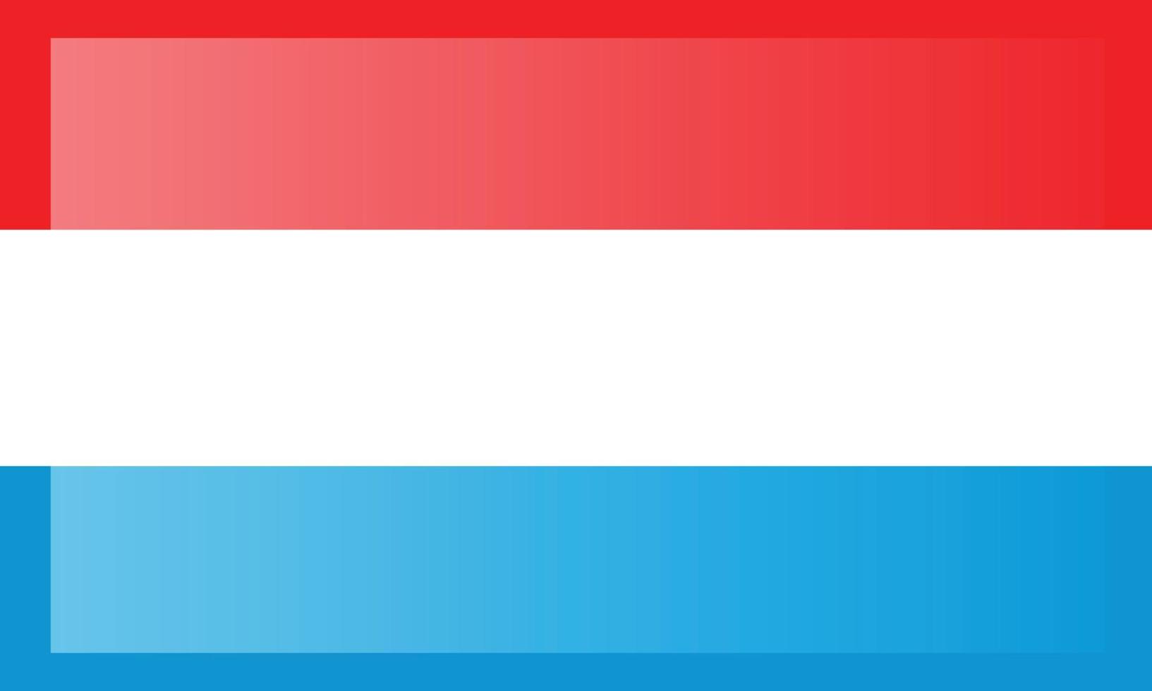 bandera de luxemburgo. dimensiones precisas, proporciones de elementos y colores vector