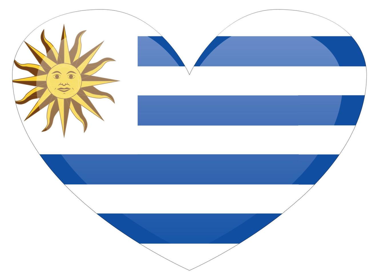 original and simple Uruguay flag isolated in official colors and Proportion Correctly. vector