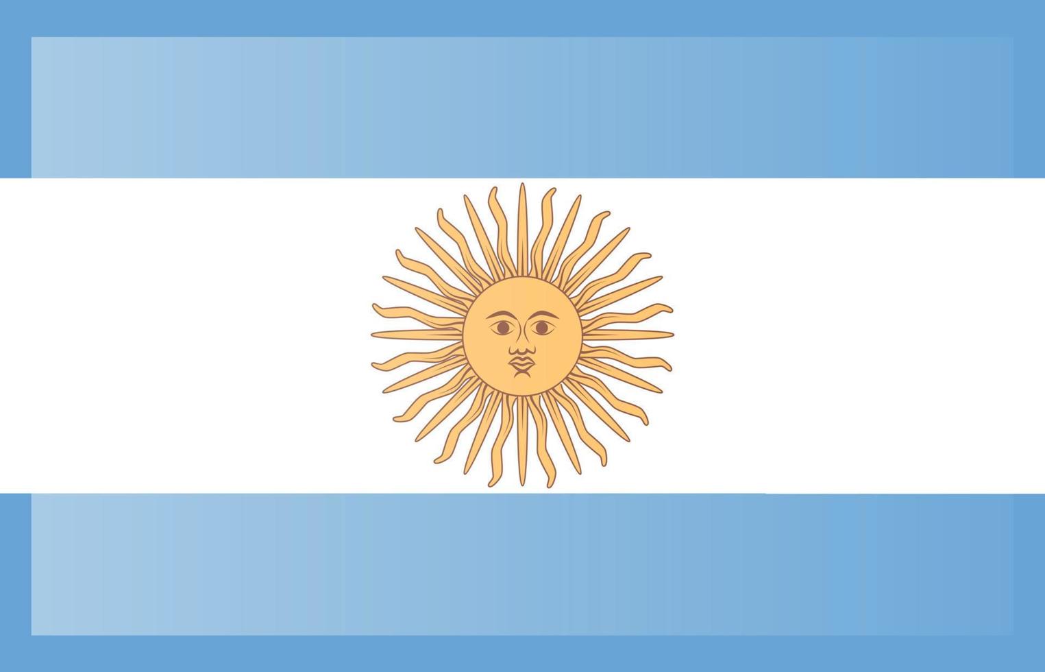 bandera argentina original y simple aislada en colores oficiales y proporción correcta vector